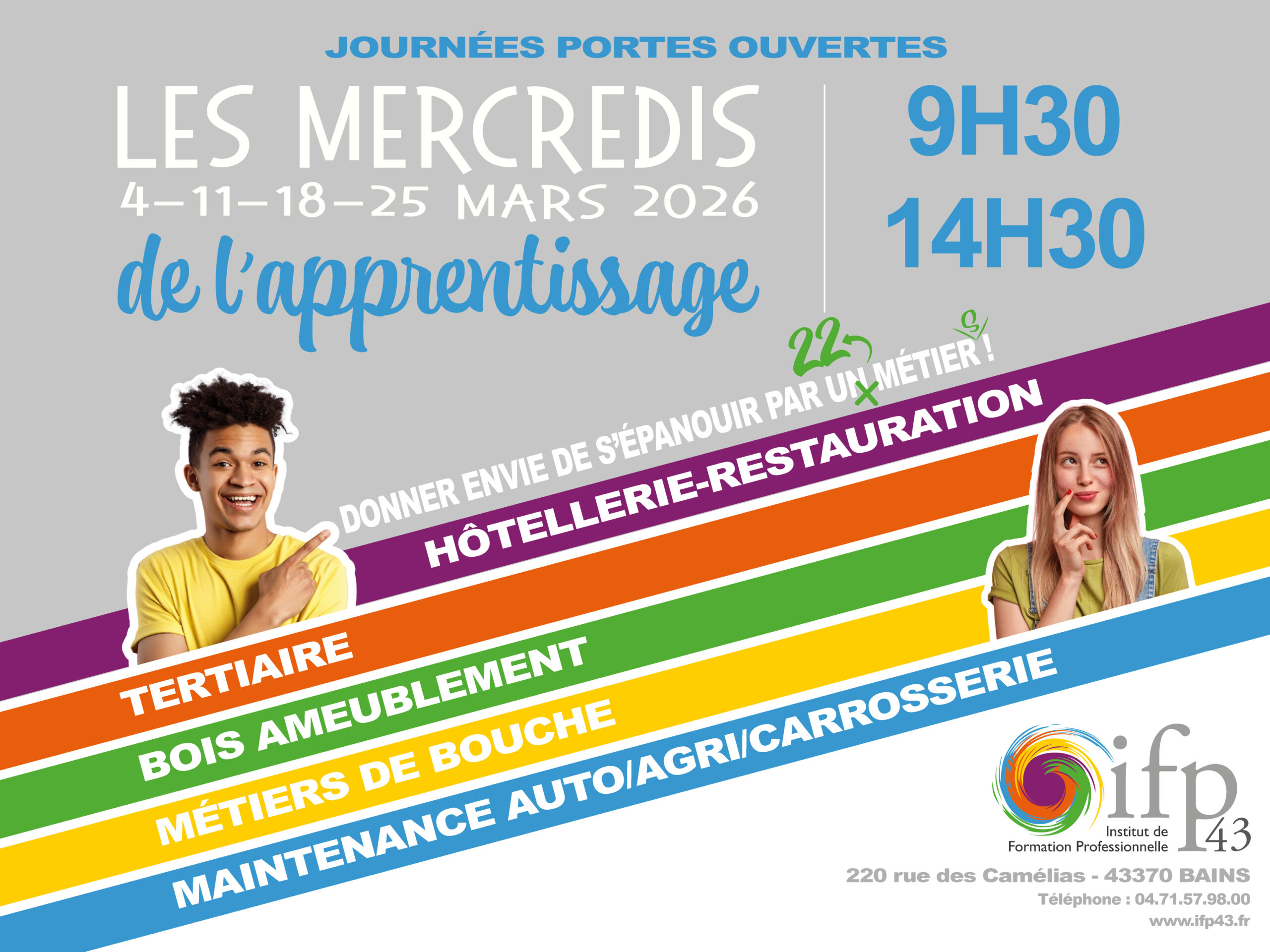 Les Mercredis de l'Apprentissage Donnez envie de s'épanouir par un métier, les 4-11-18-25 mars 2026